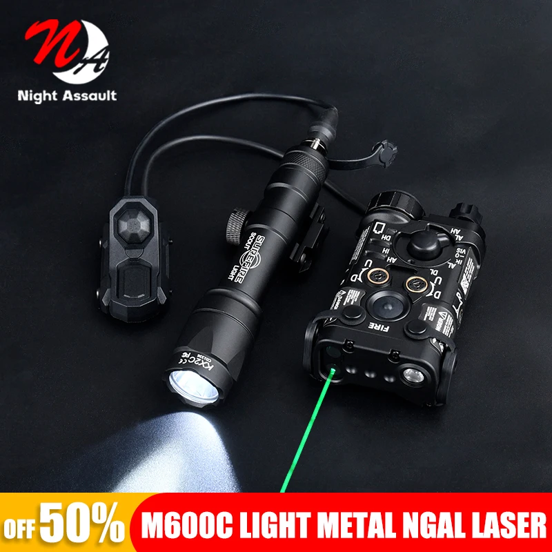 

Tactical Metal NGAL Red Green Blue Indicator Surefir M300A M600C Hunting Scout Light With AXON Dual Control Switch Fit 20MM Rail