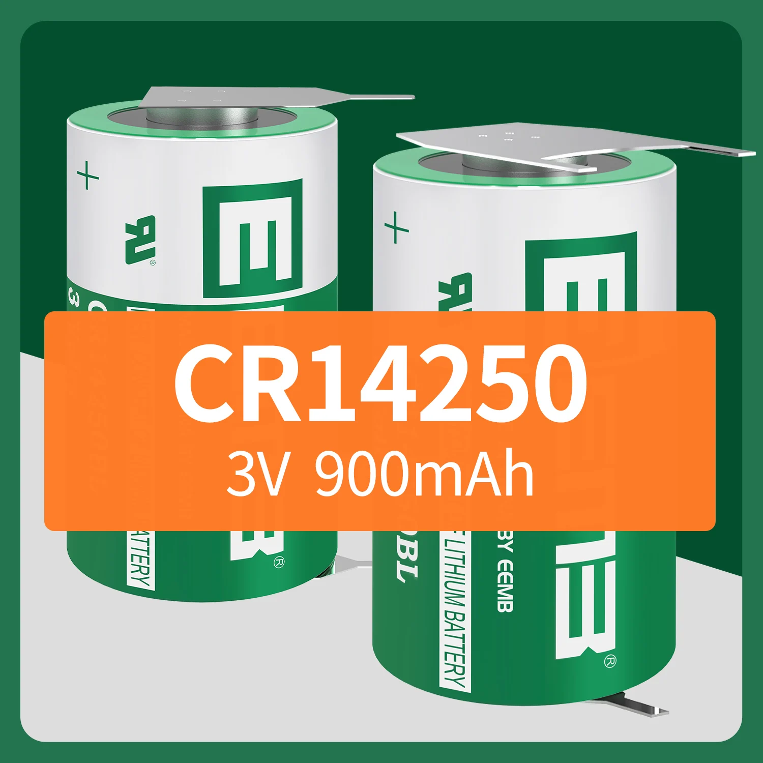 EEMB CR14250 3V Battery 1/2AA Size CR14250BL With Solder Pads/Solder Legs Non Rechargeable
