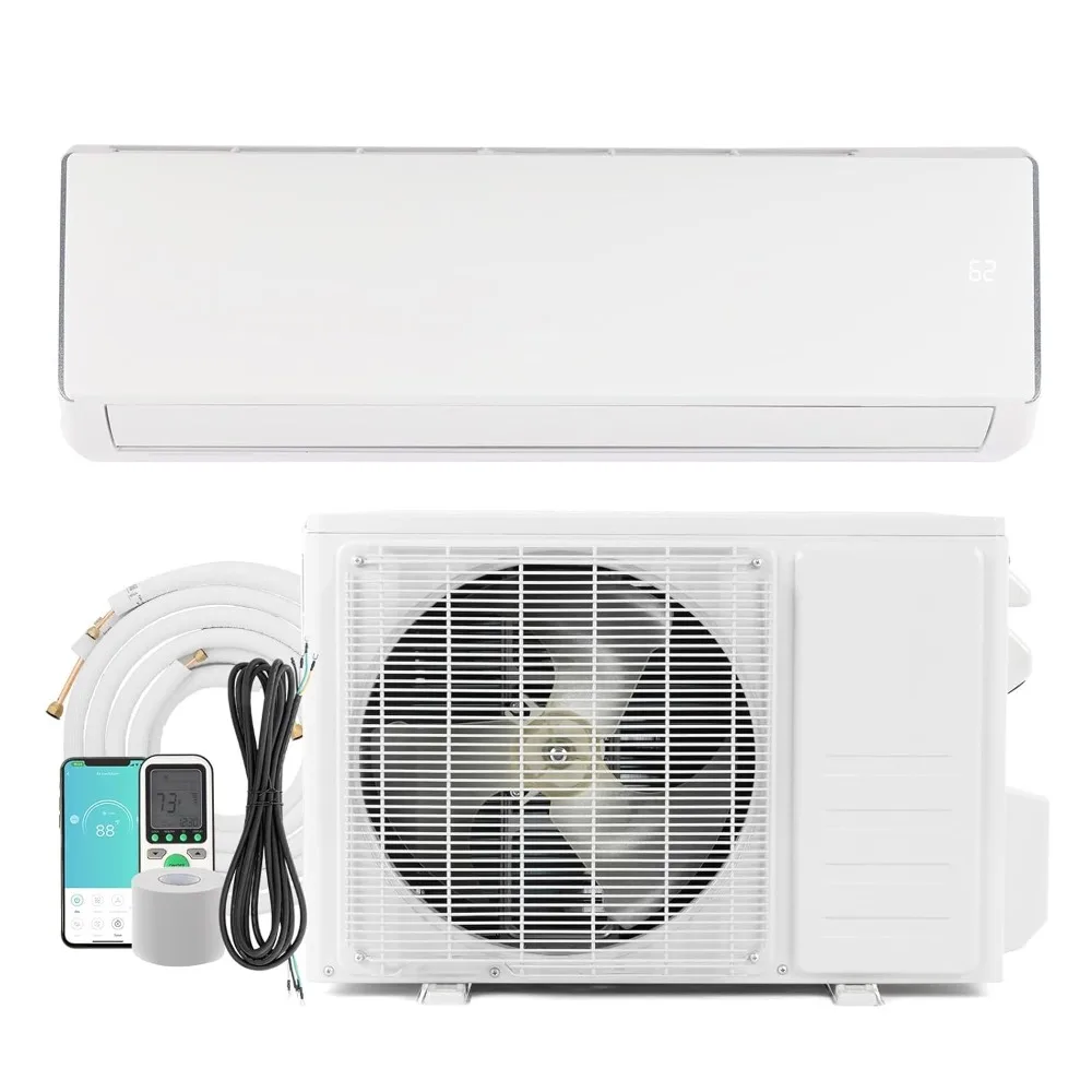 

11500BTU Wifi Enabled Mini Split Air Conditioner & Heater, 17 SEER2 115V Inverter Ductless Wall AC Unit with, Customized