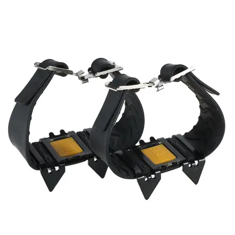 미끄럼 방지 아이스 그리퍼, 4 톱니 크램폰, 야외 등산 하이킹, 아이스 스키 스노우 신발 스파이크, 겨울