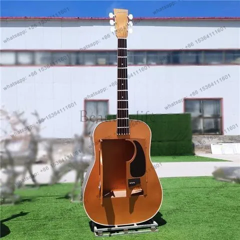 LJY  large modern stainless steel abstract pipa sculpture outdoor musical instrument window landscape decoration