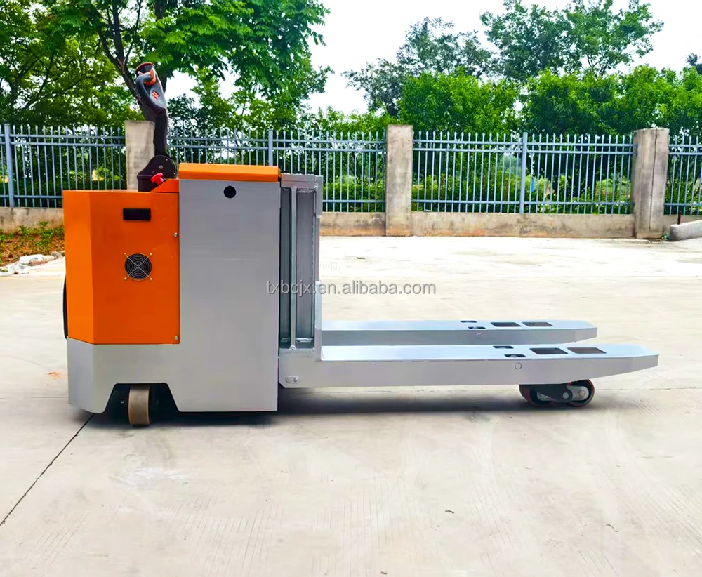 CE Certified 10-Ton Fully Electric Hydraulic Pallet Truck Customizable Heavy-Duty Load Handling With Extended Forks