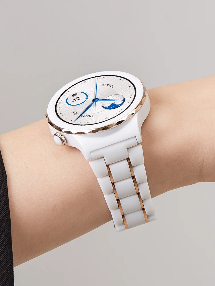 Tali Keramik 20/22Mm untuk Huawei GT 3 Pro, Gelang Jam Keramik Universal untuk Jam Tangan Huawei GT3 GT 2 Pro GT Gelang untuk Wanita Pria