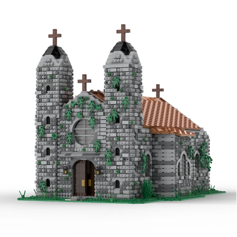 9088pcs MOC Medieval Church  Modular building collection DIY building blocks  Christmas gifts living room decoration girls' toys