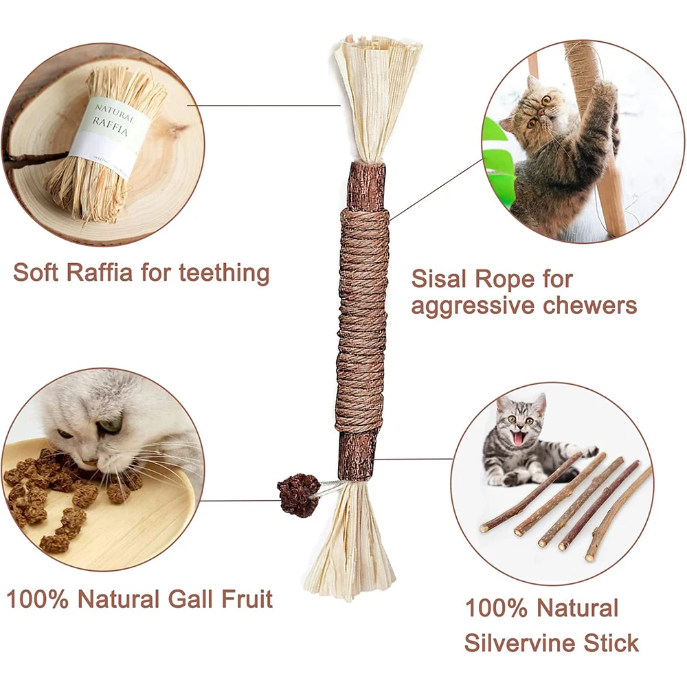 Cat Toy Lafite Grass Teeth Grinding Stick With Cat Mint For Cleaning Teeth Intestinal Digestion All Natural Cat/Dog Chewing Toy