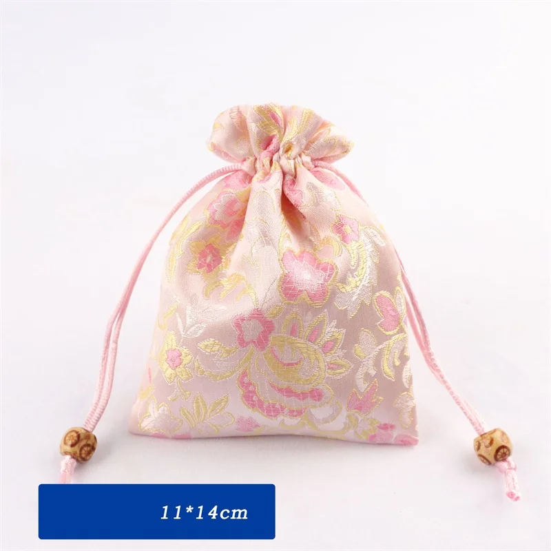 StoBag 5pcs Silk Cotton Sachet Drawstring Bags Handmade Small Gift Jewelry Packaging Storage Pocket Reusable Pouch Decoration