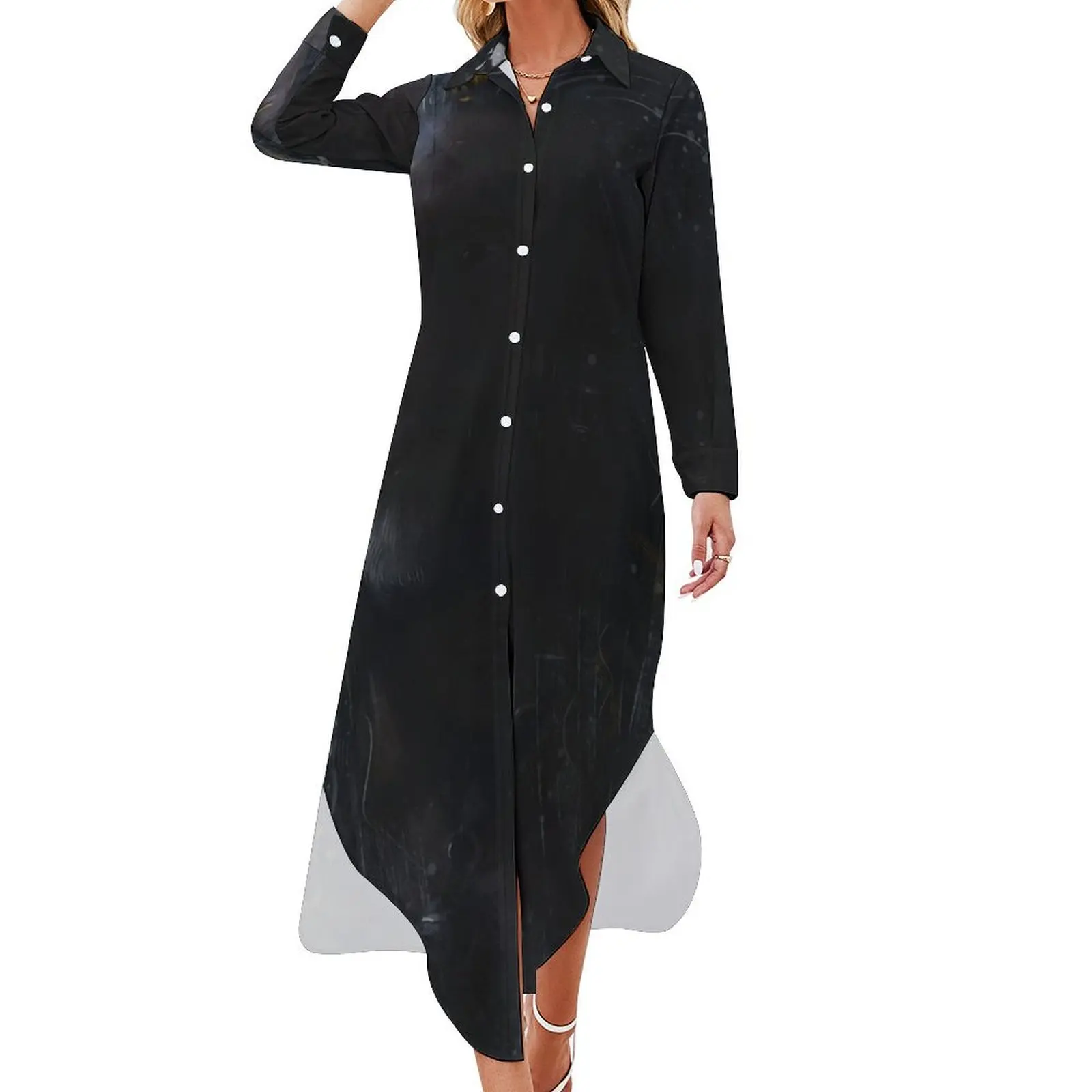 

Soft Long Sleeved Shirt Dress women dress Women's dress women's elegant loose dresses