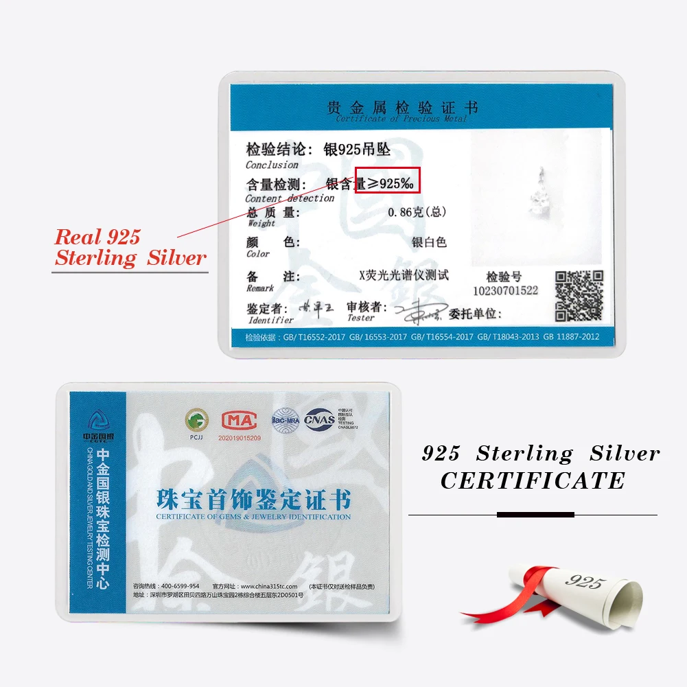 ORSA JEWELS Shiny 8A Water Drop Zircon Necklace Soild 925 Sterling Silver Simple CZ Pendant Choker Chain Girl Jewelry 45cm LZN04