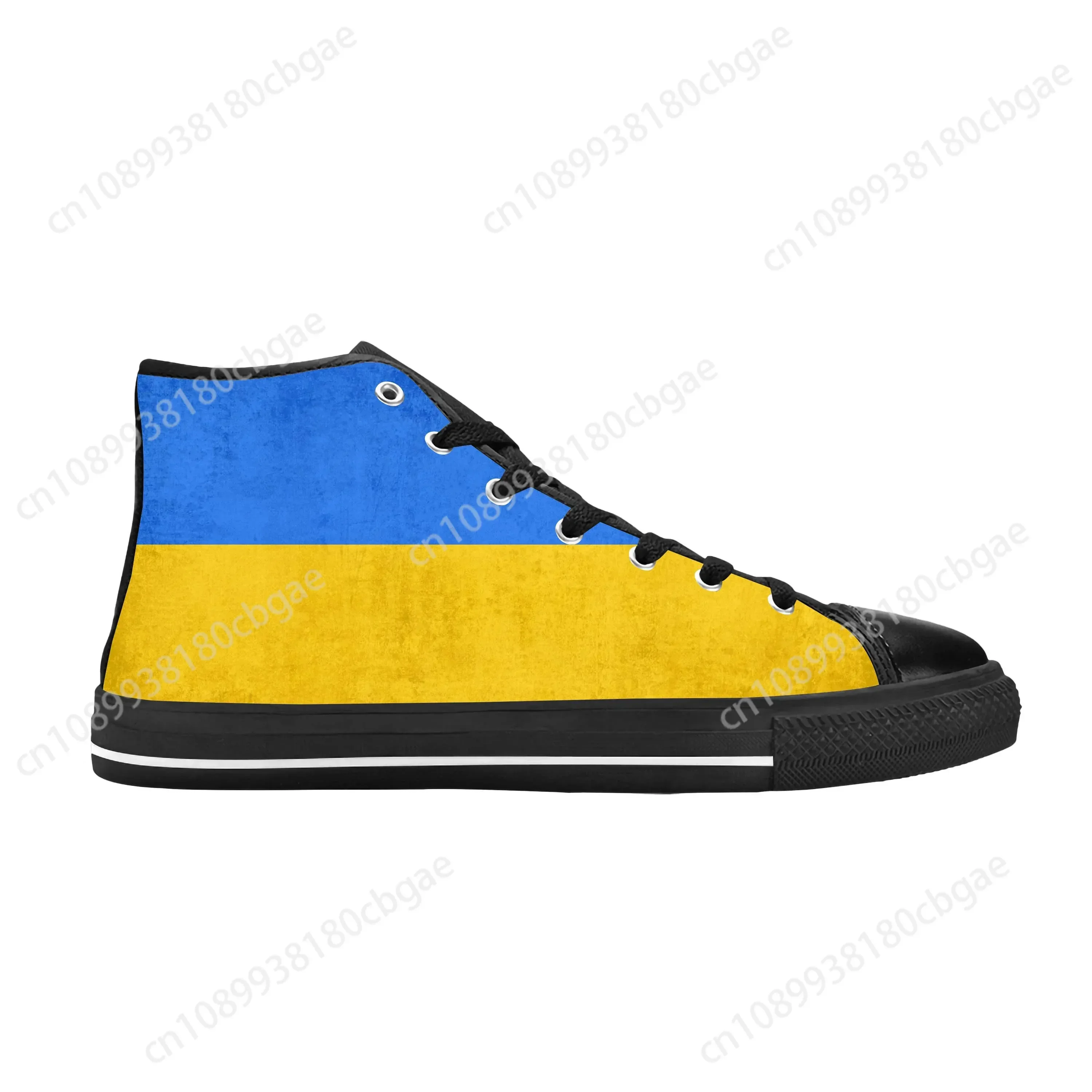 

Ukraine Ukrainian Flag Patriotic Pride Cool Funny Casual Cloth Shoes High Top Comfortable Breathable 3D Print Men Women Sneakers