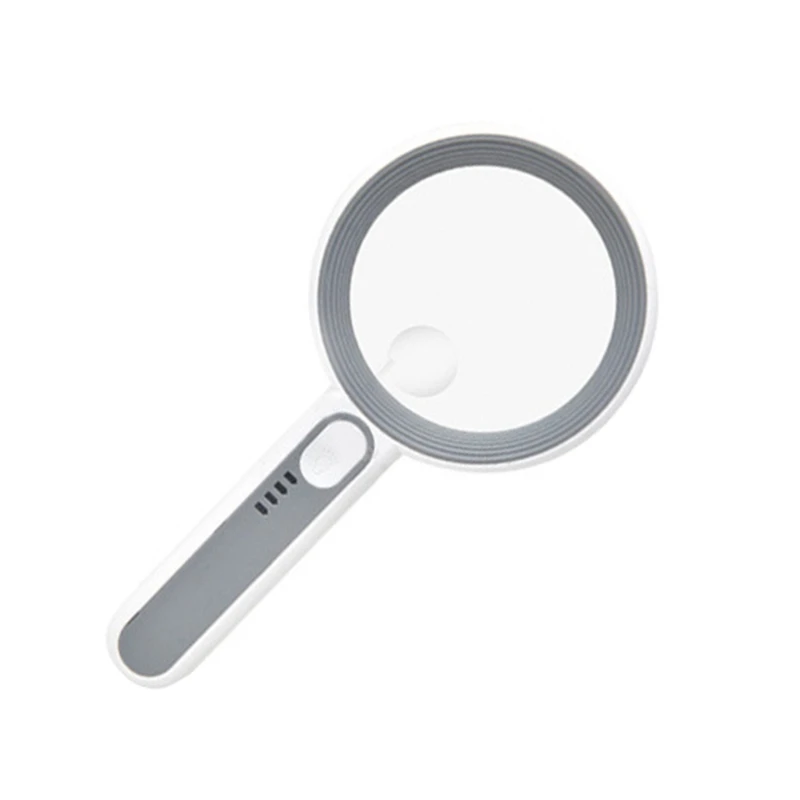 Glass with LED Light Handheld Reading Magnifier for Seniors & Kid,21/37/50/65/75mm Lens Diameter Magnifier