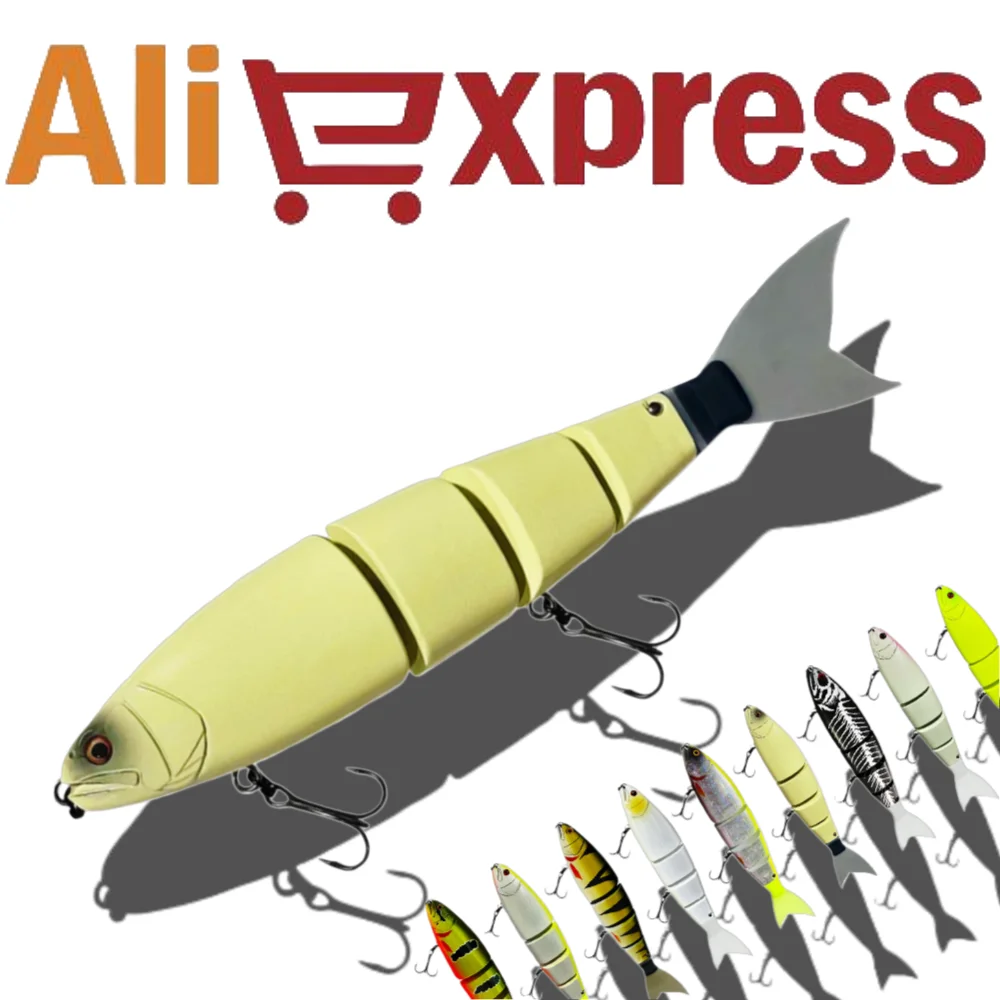 Balam 245 Swimbait Wobblers de haute qualité 245mm 105/118g artificiel 4 appâts articulés pour Pesca brochet du nord bar rayé esturgeon