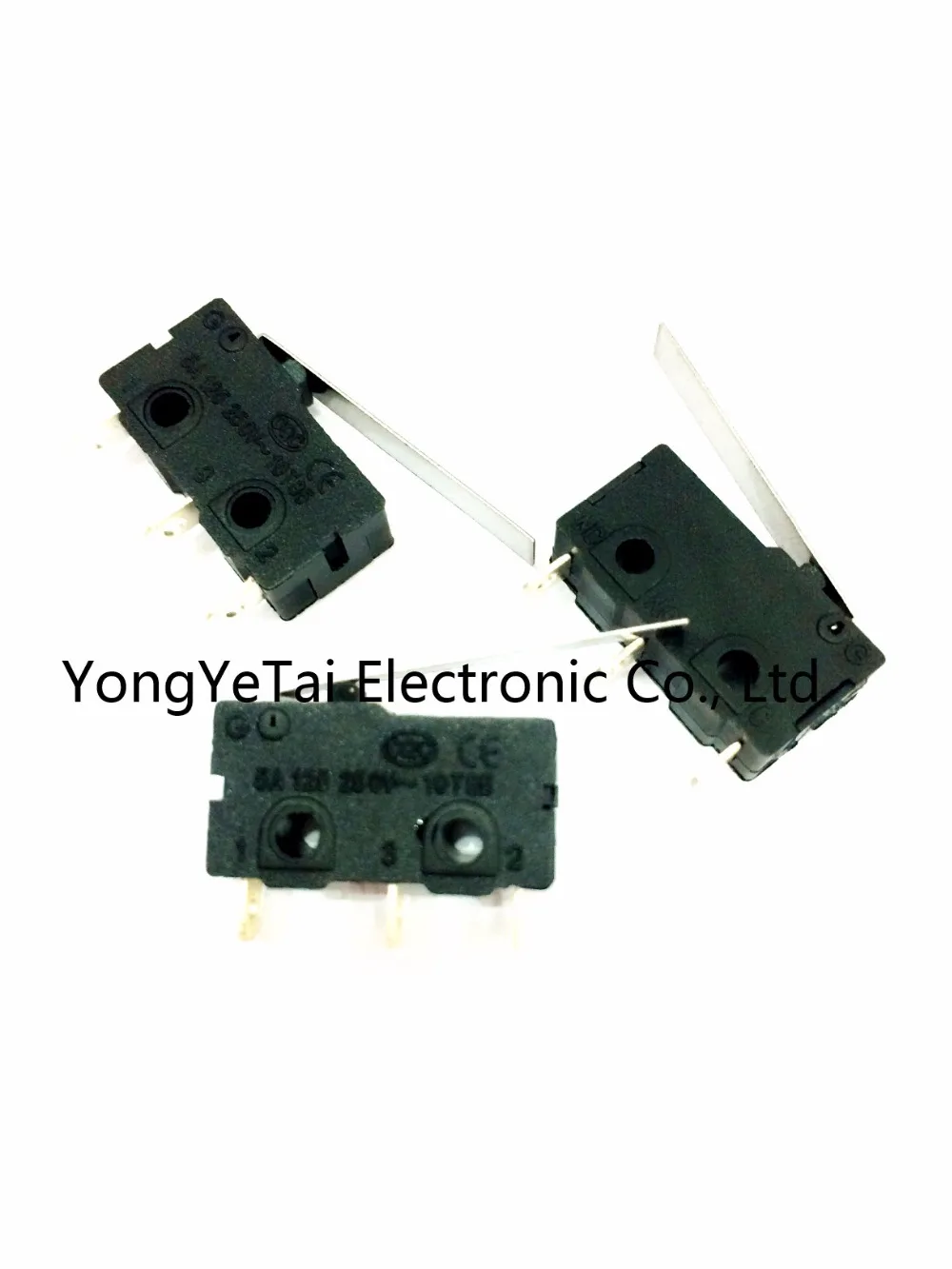 YYT 10PCS Micro limit switch KW11-C outside the buckle lever with handle 26MM long dorsal strip mouse button switch