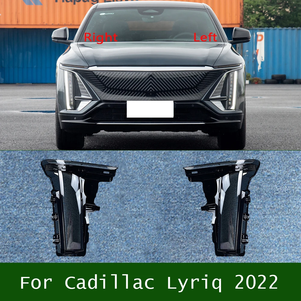 

For Cadillac Lyriq 2022 Headlamp Cover Transparent Lampshade Headlight Shell Lamp Shade Lens Plexiglass