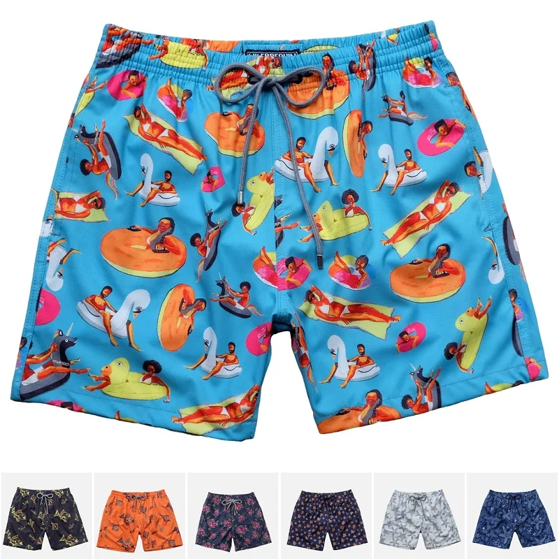 Pantalones cortos de playa con estampado de tortuga marina, Shorts transpirables de secado rápido con patrón completo de malla, alta calidad, 2024