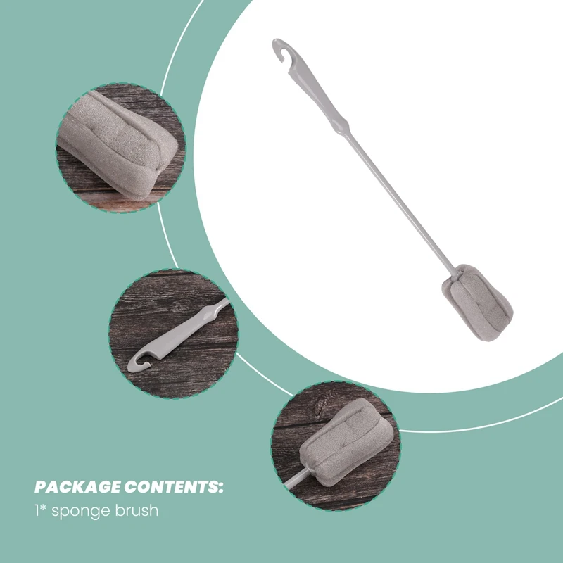 

1Pc Sponge Brush Milk Bottle Cup Glass Washing Cleaning Kitchen Cleaner Tools Cup Cleaning Brush Plastic-AT35