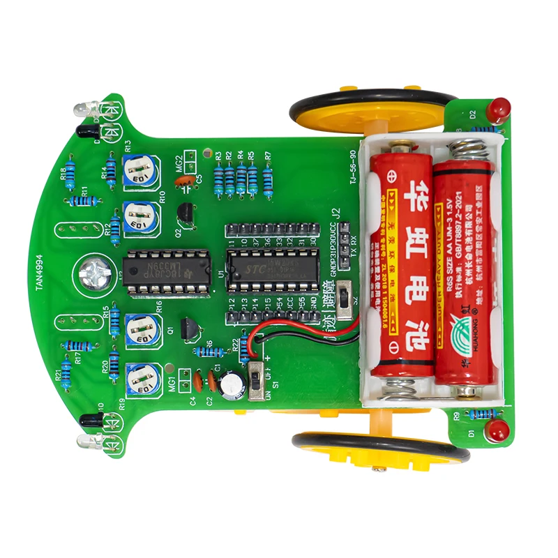 D2-3 Intelligent Track and Obstacle Avoidance Car Kit 51 Single-Chip Microcomputer Intelligent Car Electronic DIY Parts