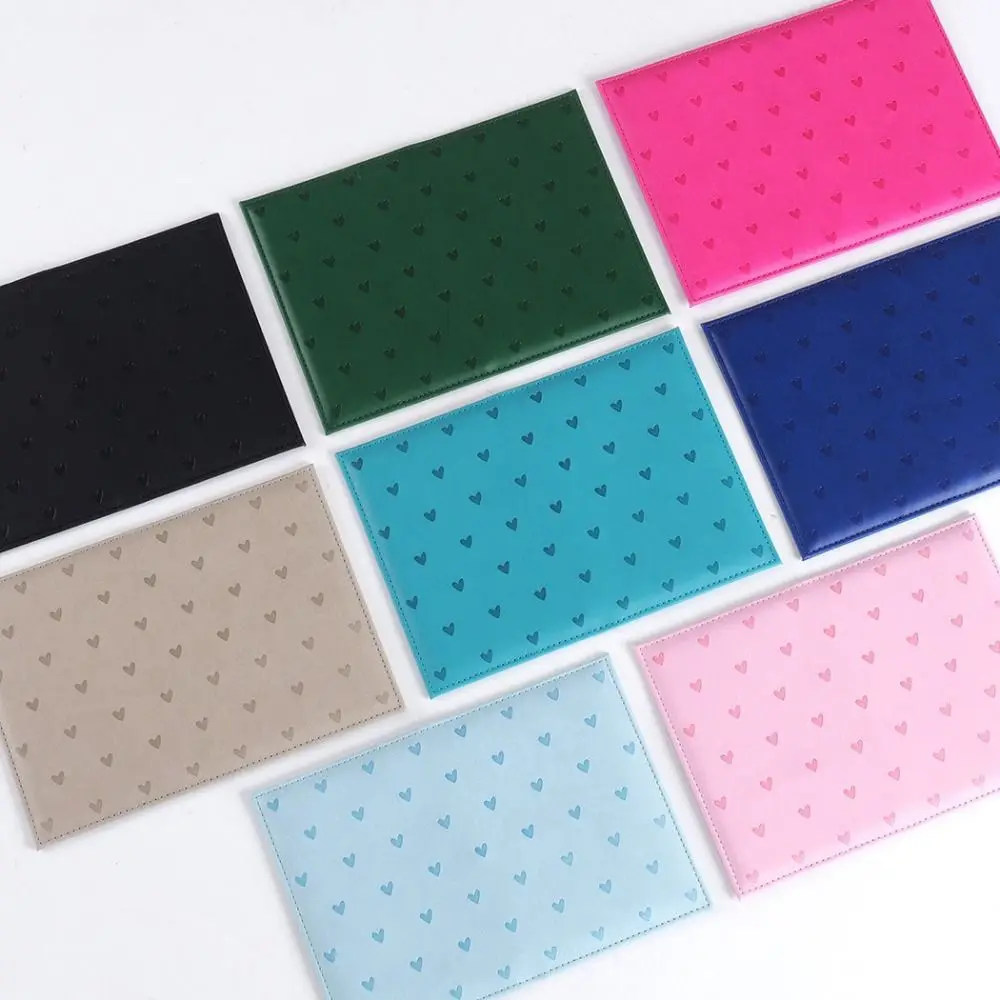 Luxury Love Printed Passport Protective Cover PU Leather Portable Document Protector Case Cute Wallet Purse