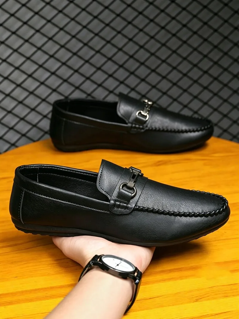 Men's Casual Sport Shoes 2026 New Autumn Business Leisure Driving Bean Loafers Low Help Fashionable Single Shoes PU Material