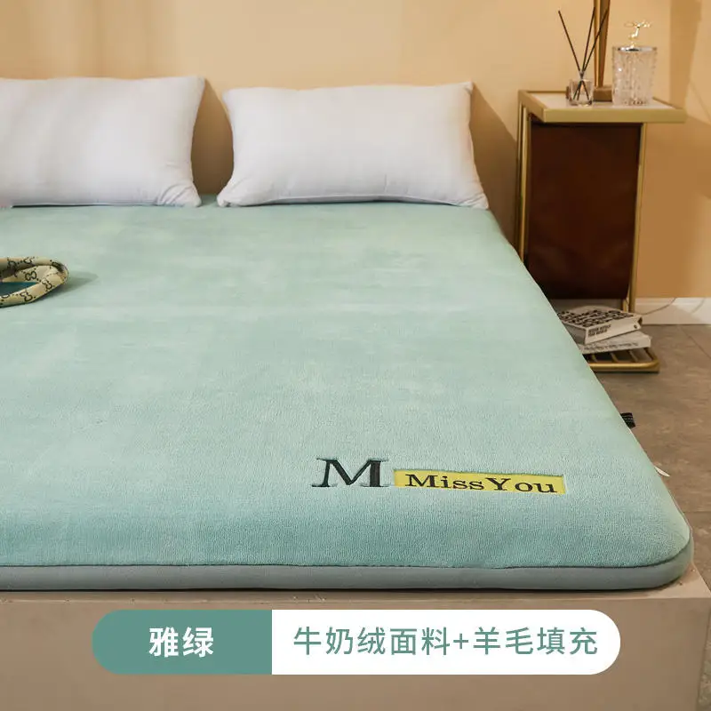 Milk fleece mattress soft cushion thickened household double bed mattress tatami mat mat rental room special sleeping mat