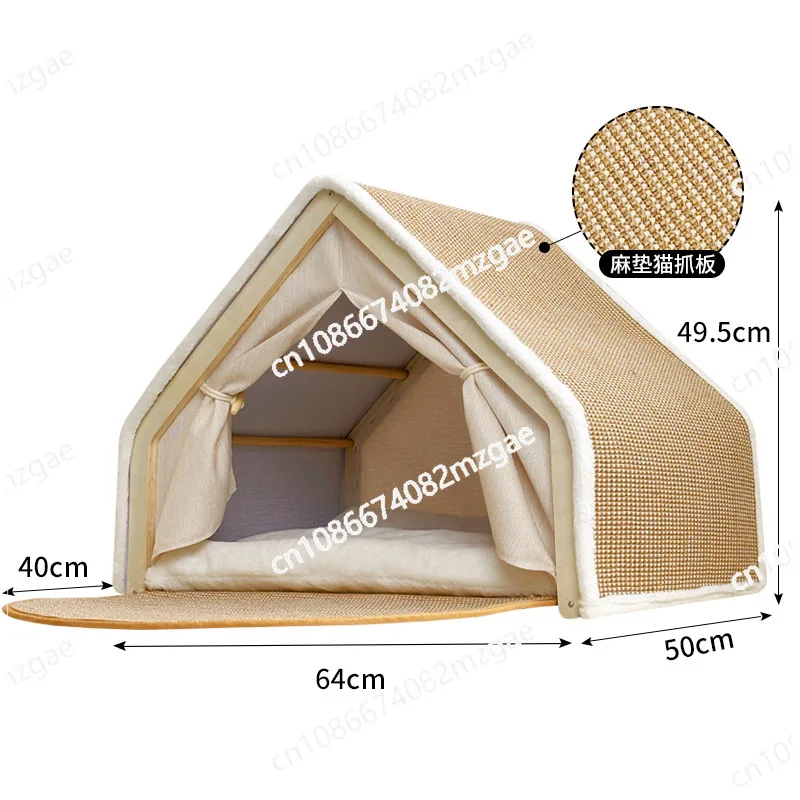 Cat nest four seasons universal semi-closed sleeping bag cat scratching board