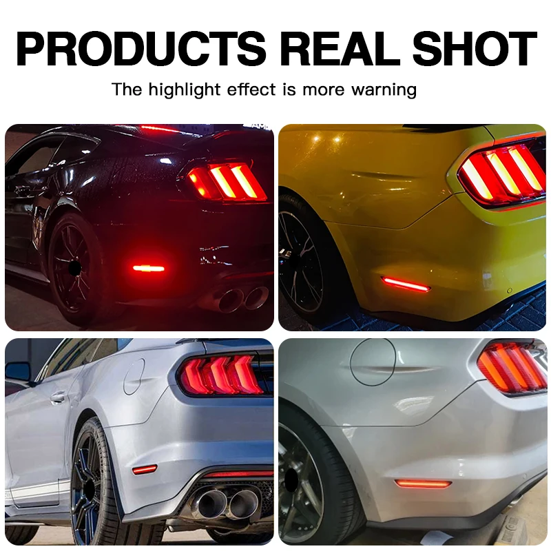 

2 шт. дымчатые линзы заднего крыла, светодиодные боковые габаритные огни, указатели поворота, парковочные фонари Canbus для Ford Mustang 2015-2019, автомобильные аксессуары