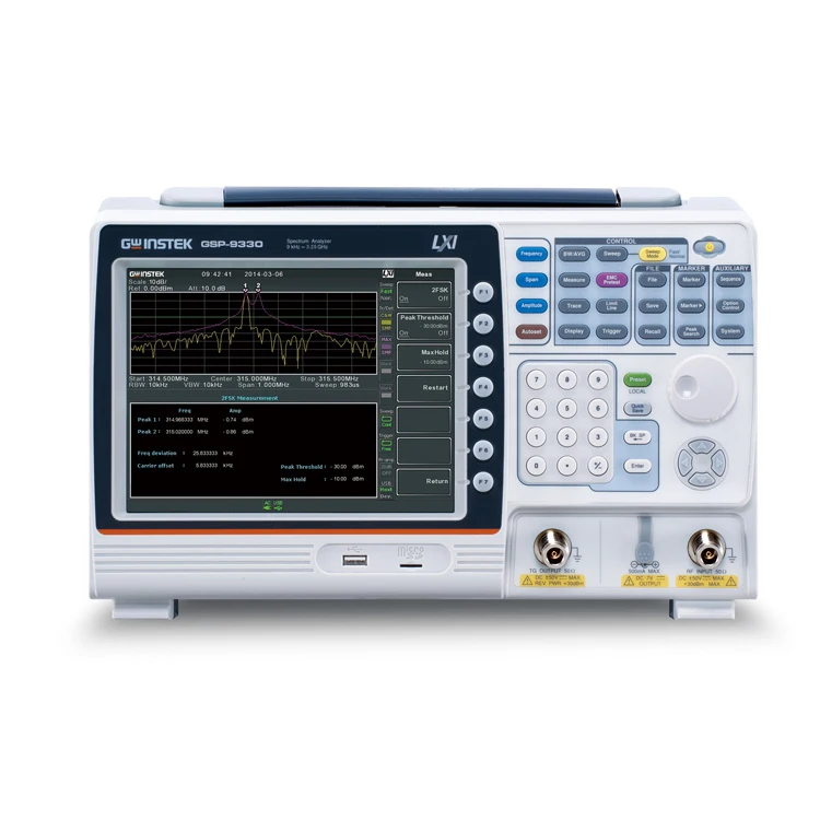 .gwinstek GSP-9330 9kHz~3.25GHz High-speed test Spectrum Analyzer Model parameters