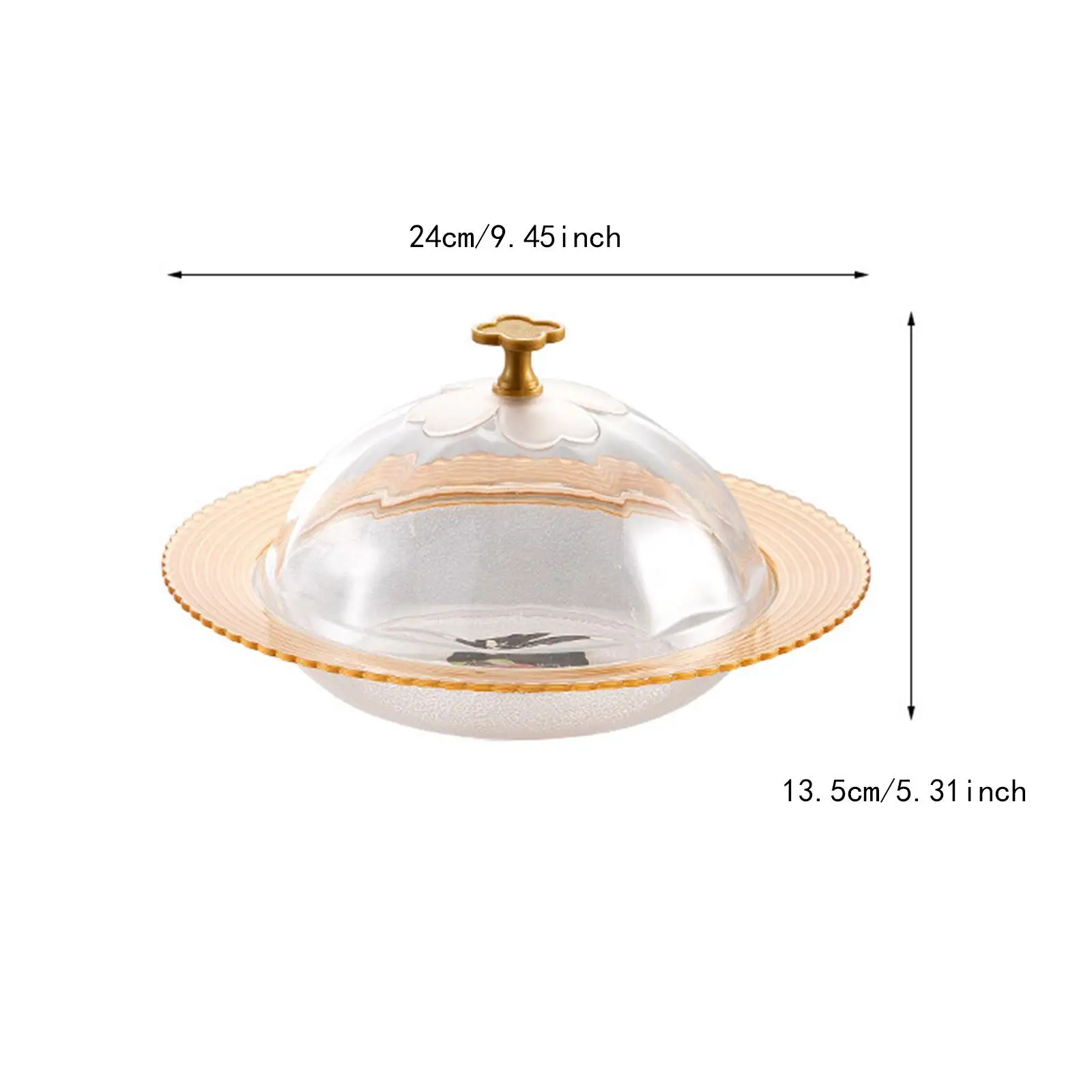 Bandeja de servir com tampa Bandeja de sobremesa Versátil Transparente Bancada moderna