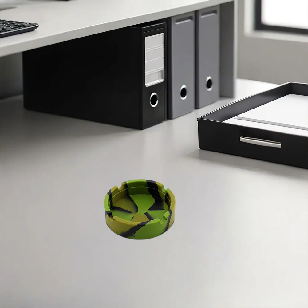 

Eco Friendly Silicone Ashtray Unbreakable Heat Resistant Cigarette Ash Tray for Indoor Outdoor Use (Camouflage)