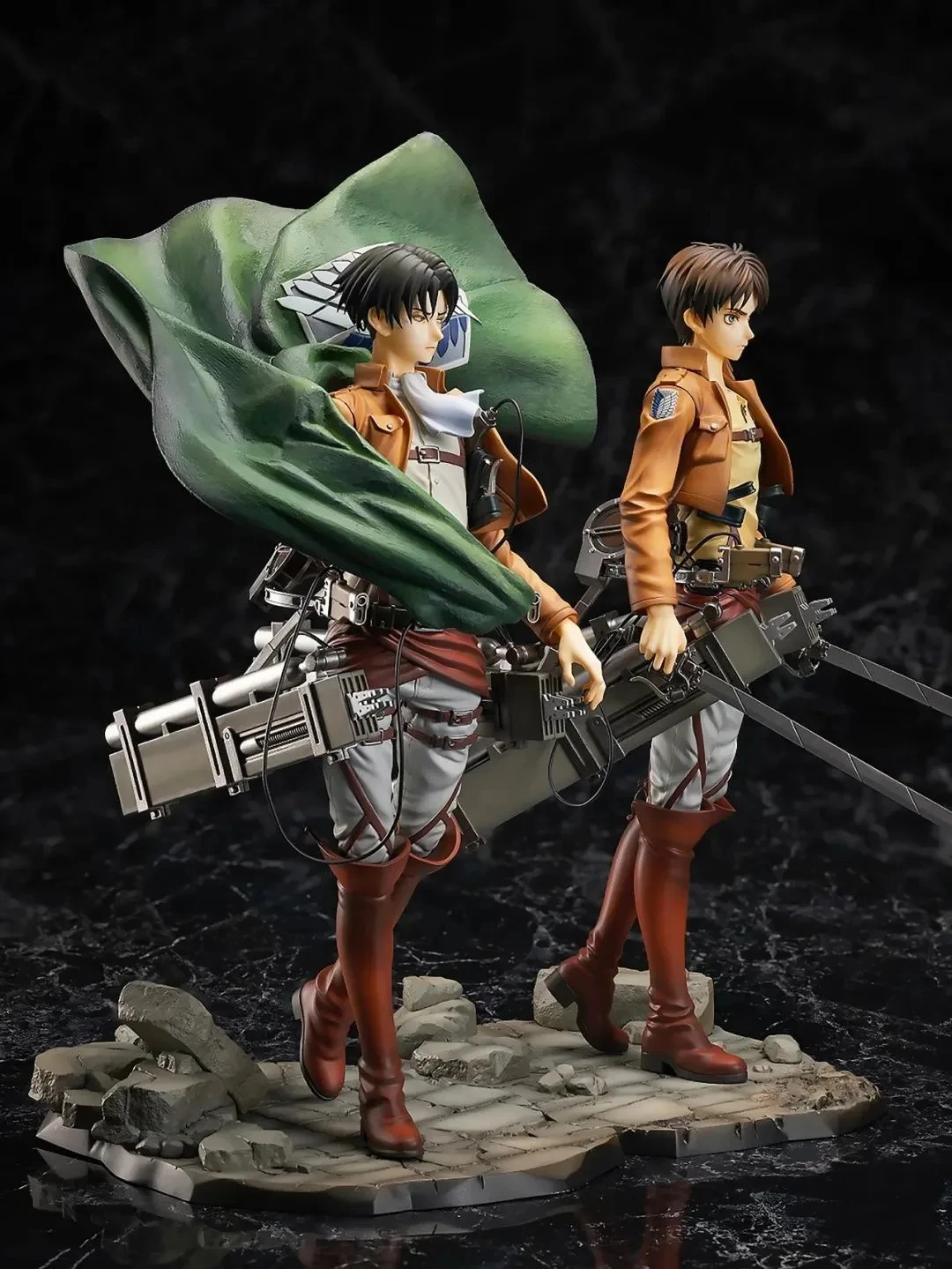 Atak na Titan Eren Jaeger Levi Ackerman 1/7 w skali PVC figurka japońskie Anime Model figurki kolekcja zabawek prezent dla lalek