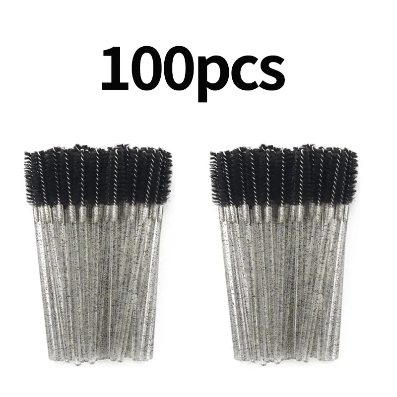 100 Stuks Wimper Borstels Make-Up Borstel Wegwerp Mascara Wands Wenkbrauw Applicator Spoolers Voor Wimpers Cosmetische Extension Tool