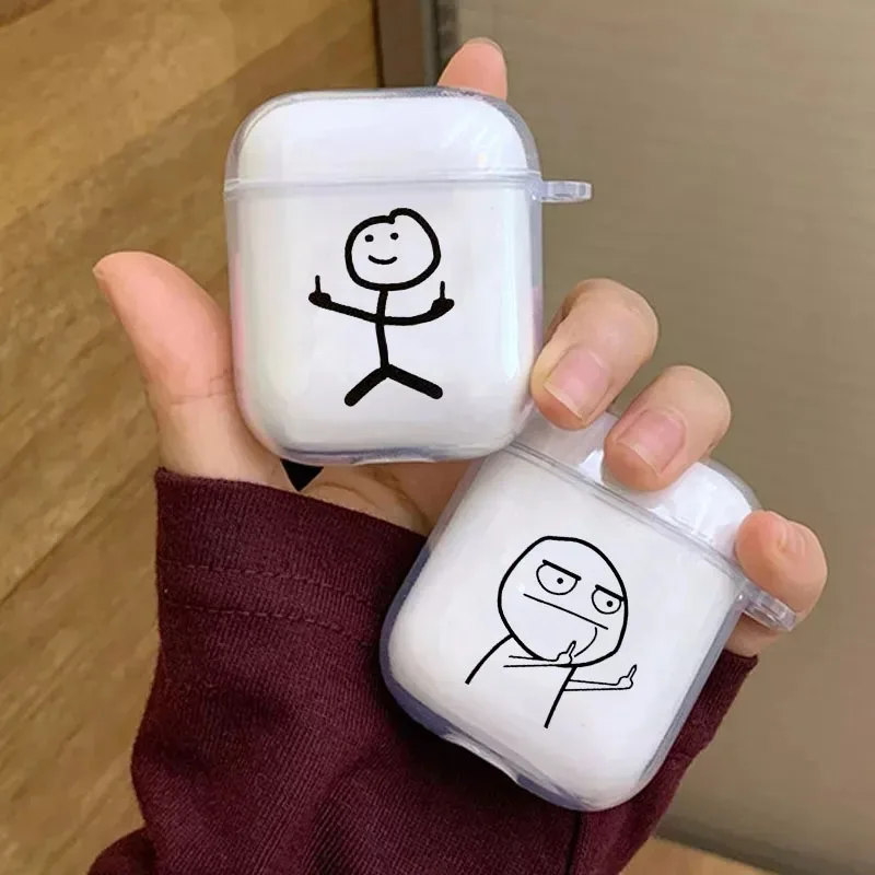 Funny Man Case For Airpods Pro 2 Cute Creative Cartoon Protector Cover Box For Airpods 1 2 3 Pro For Air For Pod Cover Funda