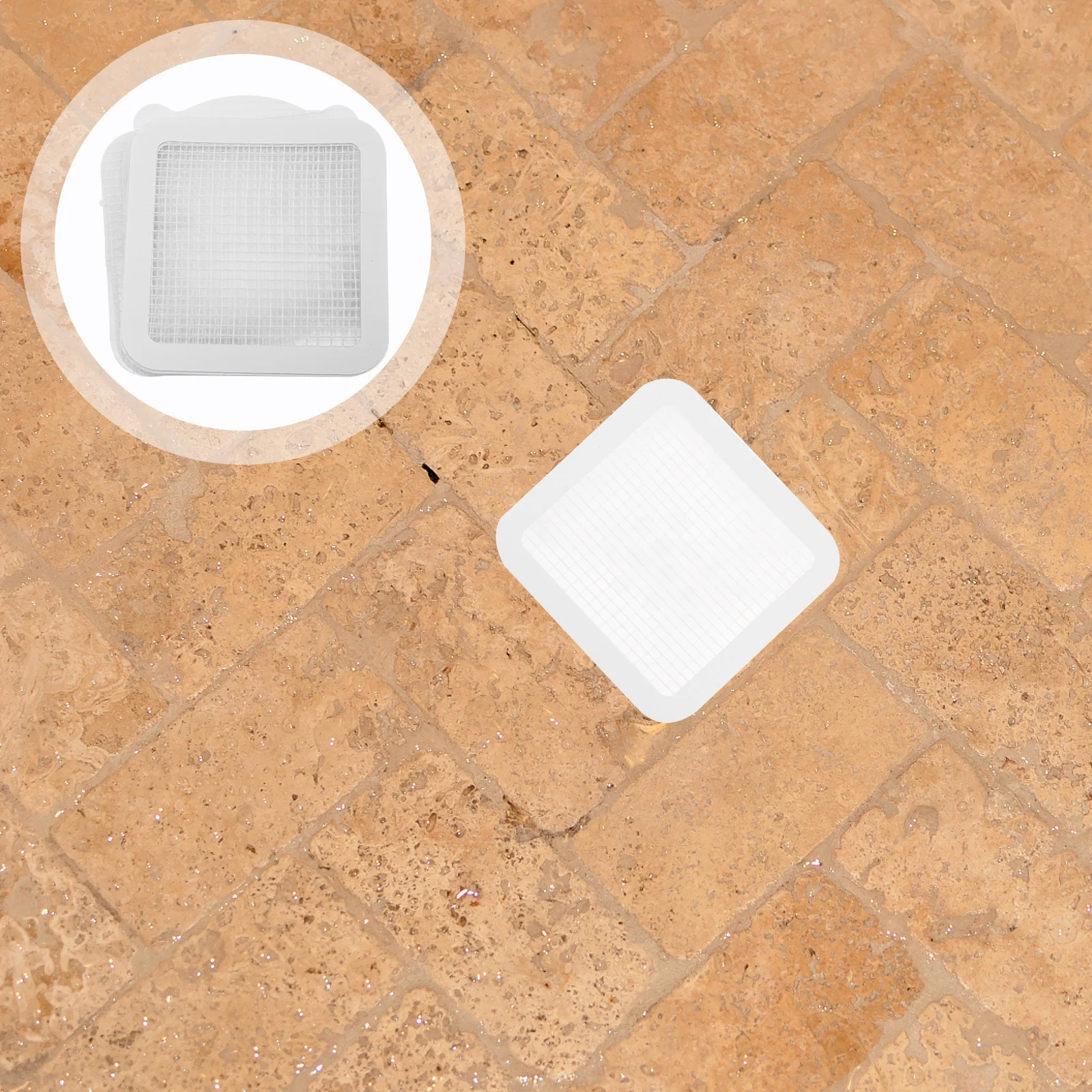 

20Pcs Drain Filter Sticker Floor Sink Hair Catcher Anti-Clogging Practical Mesh Protection for Kitchen Bathroom Laundry Drains