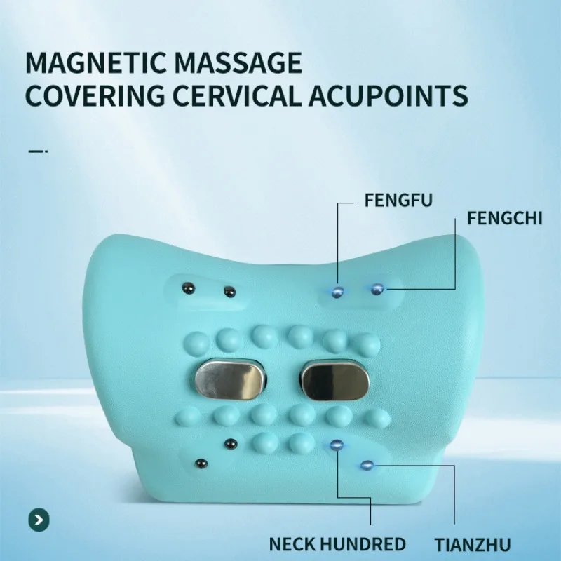 Multi Functional Vibration Massage Pillow Home Electric Neck Curvature Straightening Hot Compress Pulse Cervical Massage Pillow - view 5
