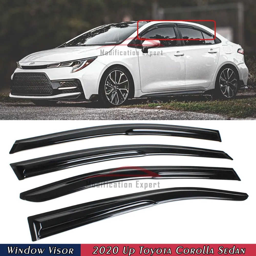 

For 2020-2025 Toyota Corolla Sedan JDM Mugen Style Window Visors Rain Guards United States