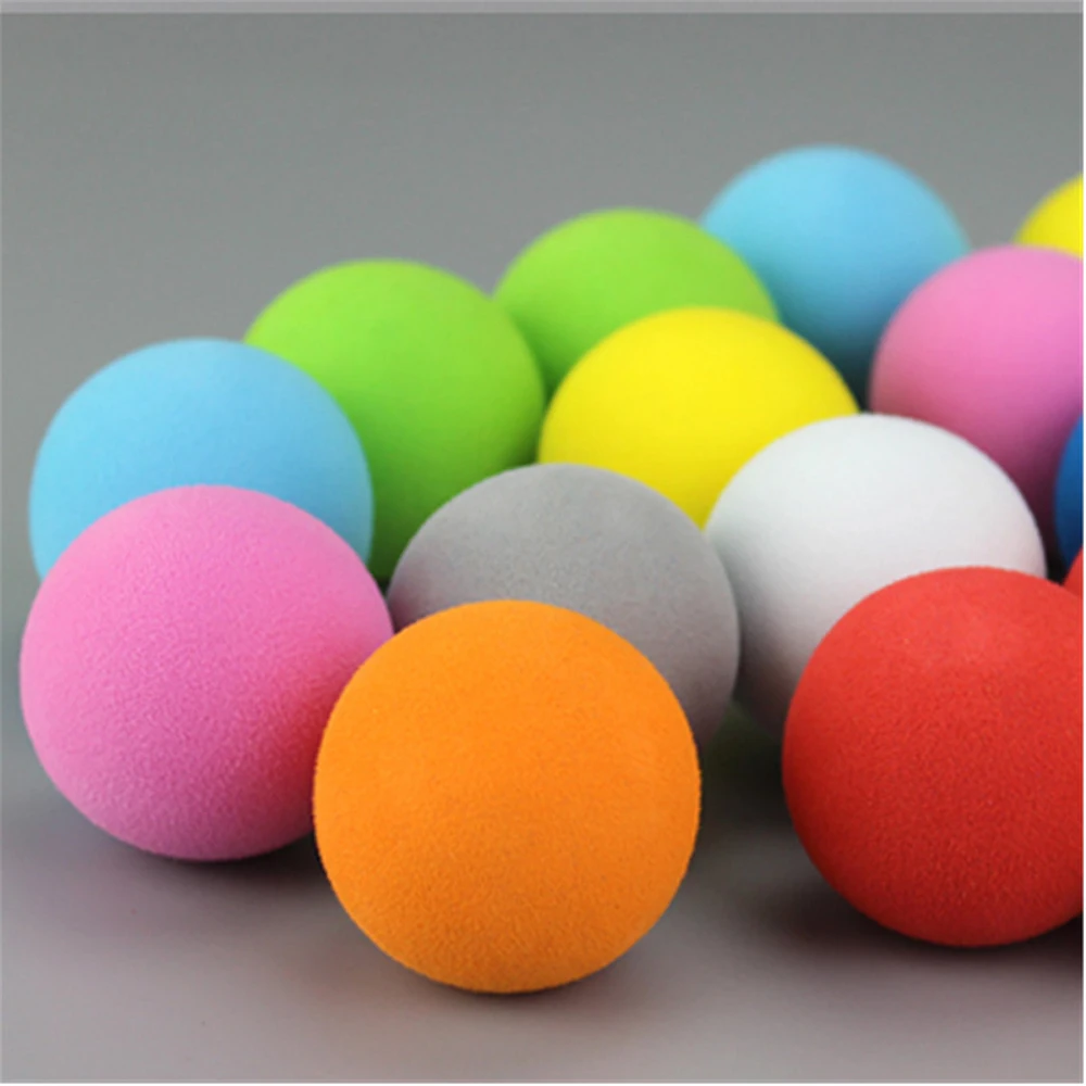 20pcs 65mm EVA Foam Golf Soft Sponge Monochrome Balls for Outdoor Golf Practice Balls for Golf/Tennis Training Solid 6 Colors