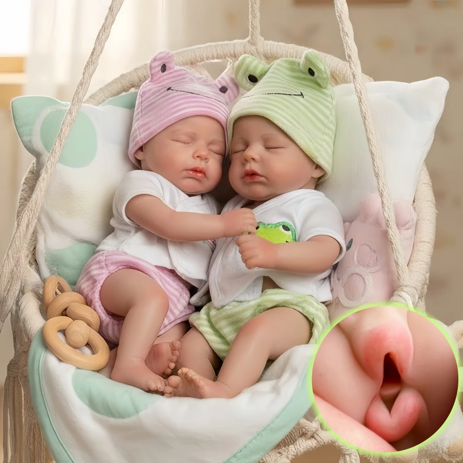 

13-дюймовая мягкая силиконовая кукла Loulou с открытым ртом для девочек и мальчиков, мягкая силиконовая кукла Bebe Reborn для детей, Reborn De Silicona Cuerpo Entero