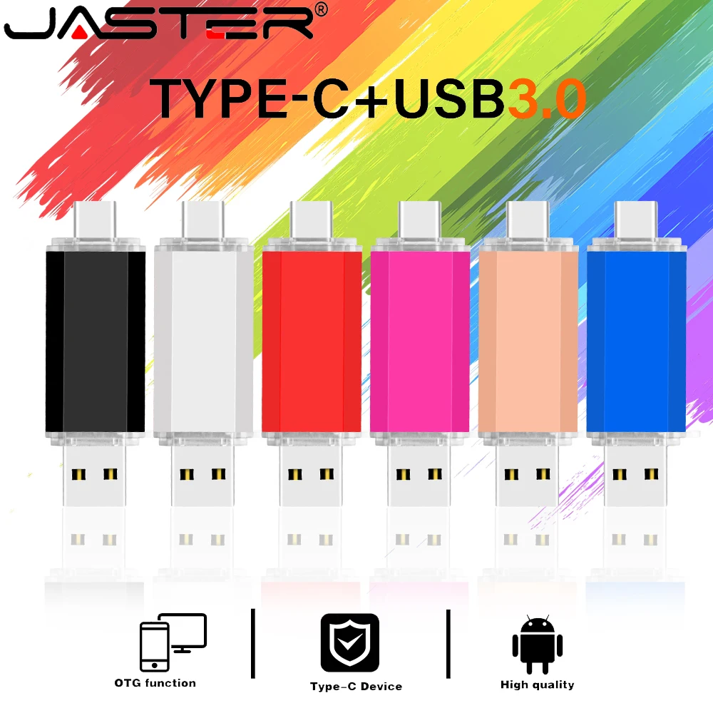 

High Speed USB 3.0 Flash Drive 128GB 64GB TYPE-C Pen Drive 32GB Metal 2 IN 1 Memory Stick 16GB for Phone USB Stick 8GB U Disk