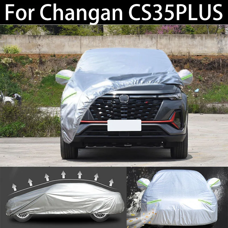 

For Changan CS35PLUS Car Covers Dustproof Outdoor Indoor UV Snow Resistant Sun rain Protection waterproof hail cover for car