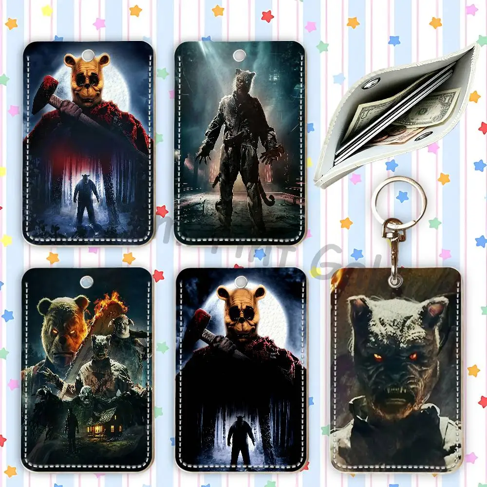 B-Blood and H-Honey Sublimation Printed Leather Card Holder Key Ring Accessory Fashion Bag Charm  Protective Case