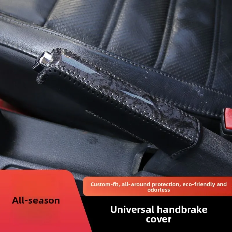 Automobile Interior Universal Hand Brake Cover All-inclusive Decorative Leather Cover Hand Brake Cover Special Microfiber.