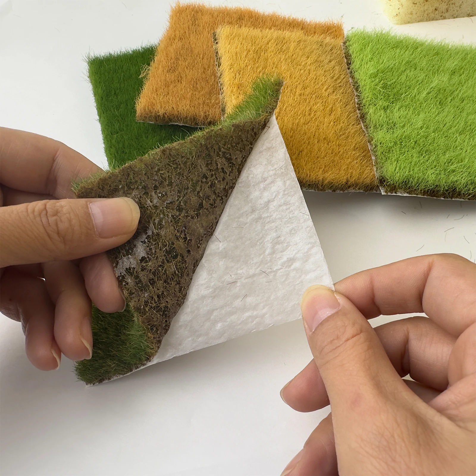 مجموعات الطحلب الصناعي الممزق يدويًا مقاس 12 مم - أضواء واقعية لمناظر قطار ديوراما ثلاثية الأبعاد