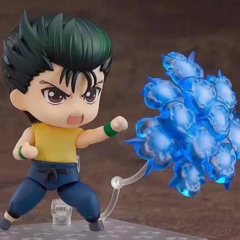 

Yu Yu Hakusho Q version Nendoroid Urameshi Yusuke movable face change doll ornaments figure For Children's Gifts