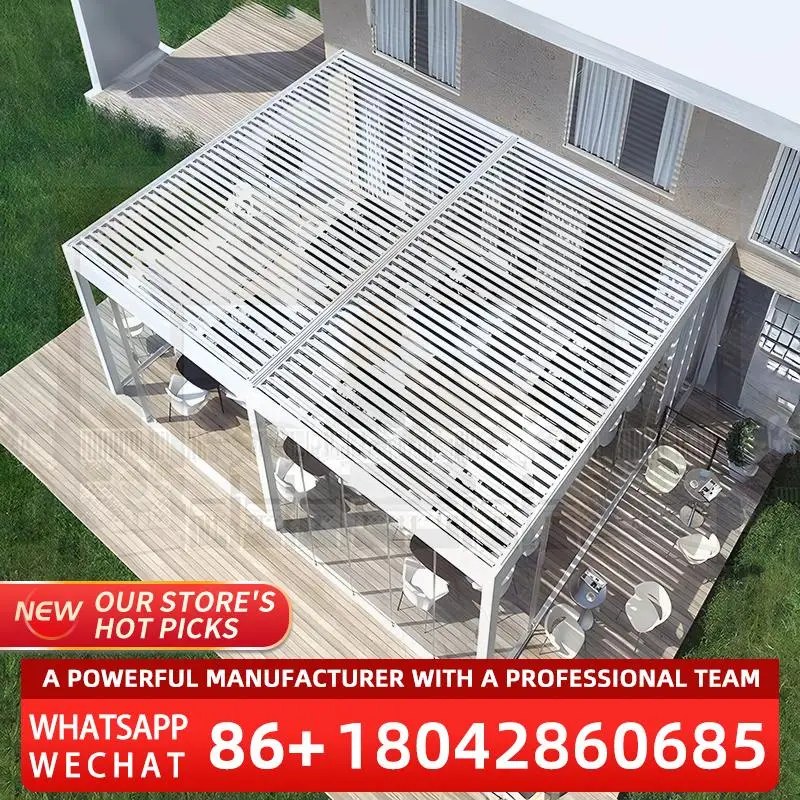 4x4 Automatic Bioclimatic Sunshade for Backyard Outdoor Patio pergola