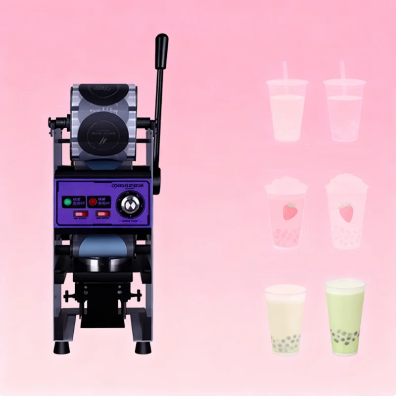 Máquina automática de selagem de copos, máquina de chá com bolhas, selador de copos para café/chá com leite/copo de leite de soja, 9.5/9cm, máquina de chá boba
