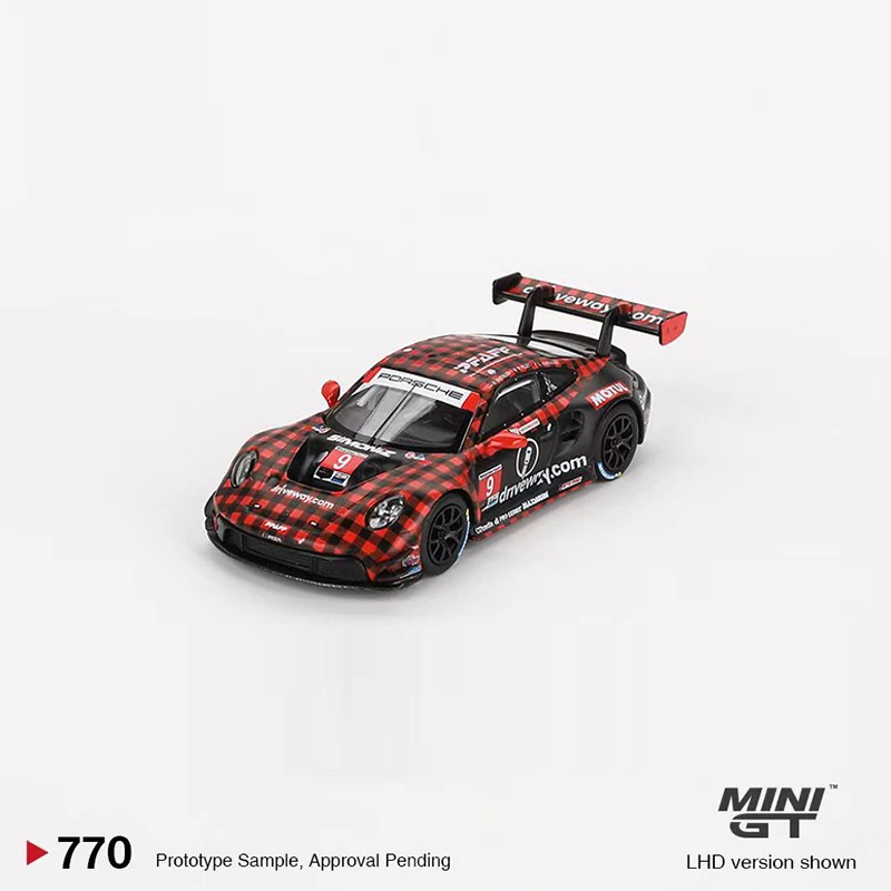 MINIGT 1:64 Model Car Pors 911 GT3 R #9 GTD PRO Pfaff Motorsports Alloy Die-Cast Sport Vehicle #770