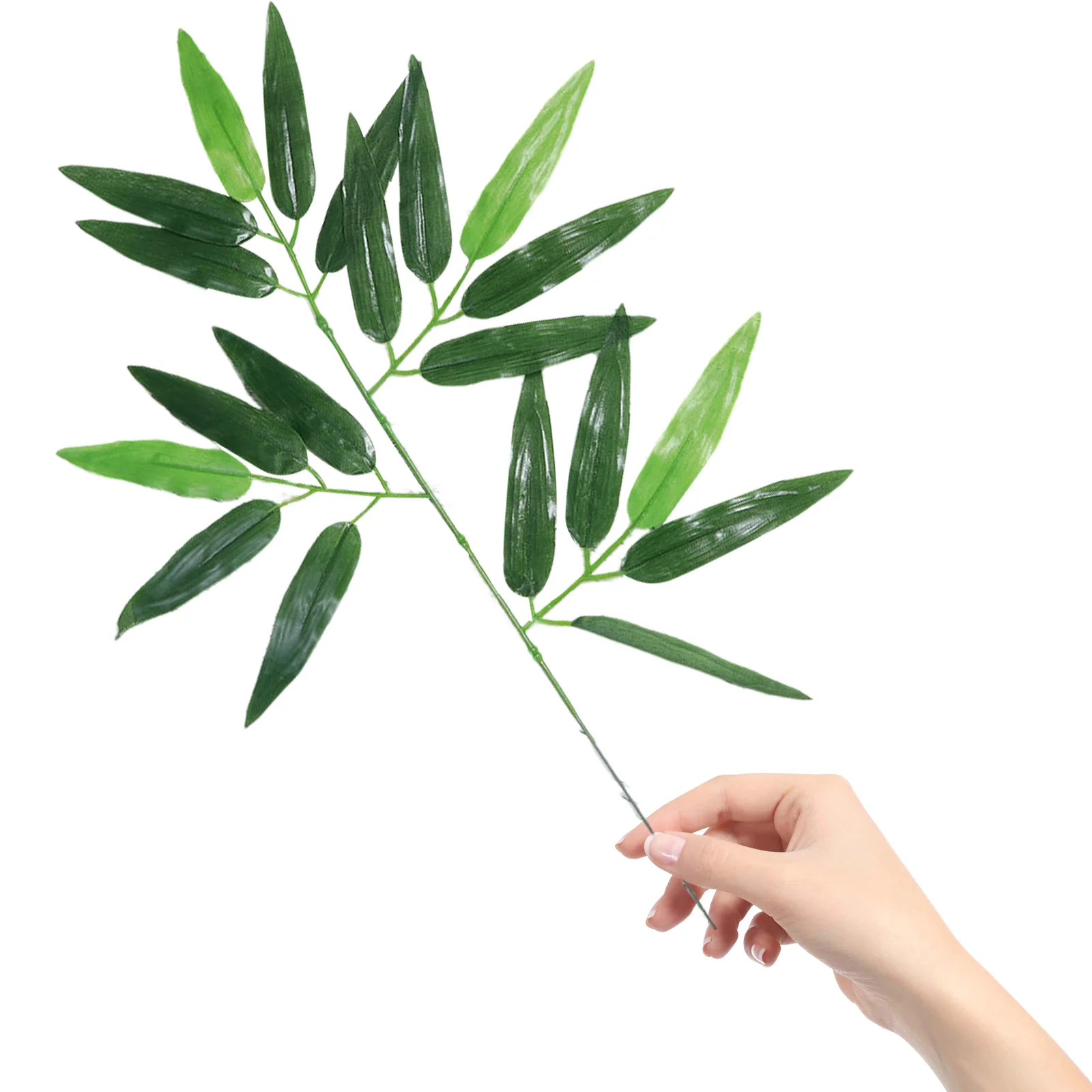 

100Pcs Artifical Bamboo Leaves Decorative Leaves for Crafts Home Garden Wedding Party Easy to Use Anywhere Relaxing