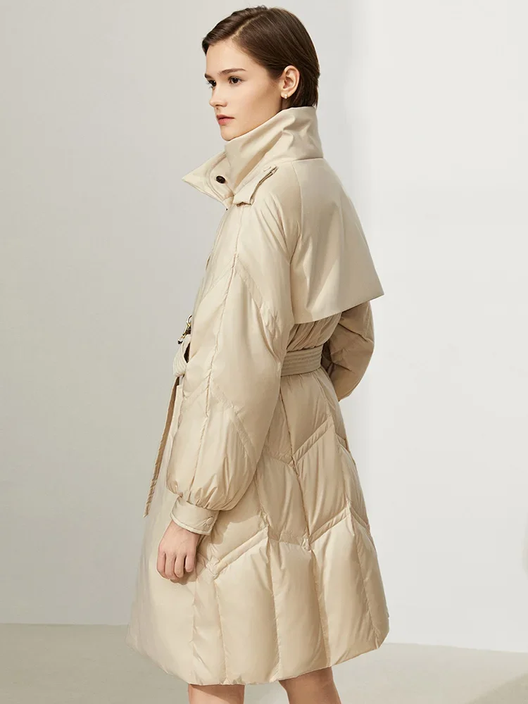 Amii – manteau en duvet de canard blanc 90% pour femme, veste d'hiver minimaliste, à la mode, épais et chaud, 12170602