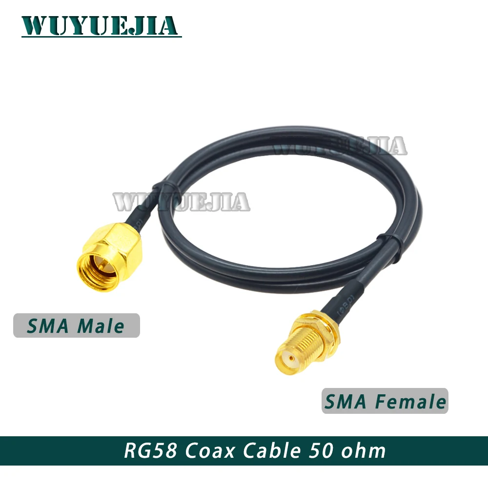 SMA Male to SMA Female 50 Ohm RG58 Coaxial Cable Stable Signal Transmission Wide Compatibility for Communication Test Equipment