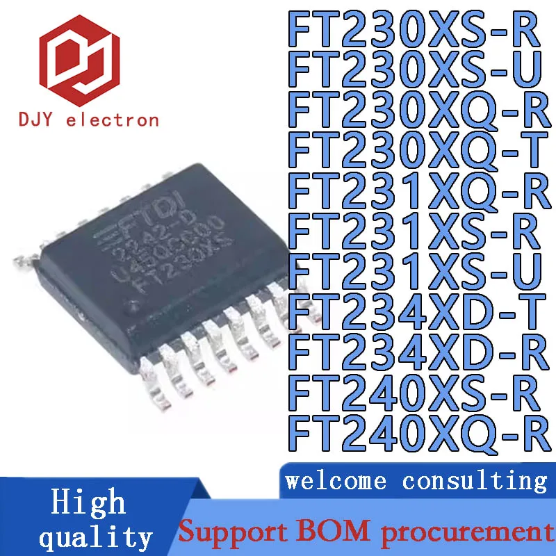 New Original FT230XS-R FT230XS-U FT230XQ-R FT230XQ-T FT231XQ-R FT231XS-R FT231XS-U FT234XD-T FT234XD-R FT240XS-R FT240XQ-R