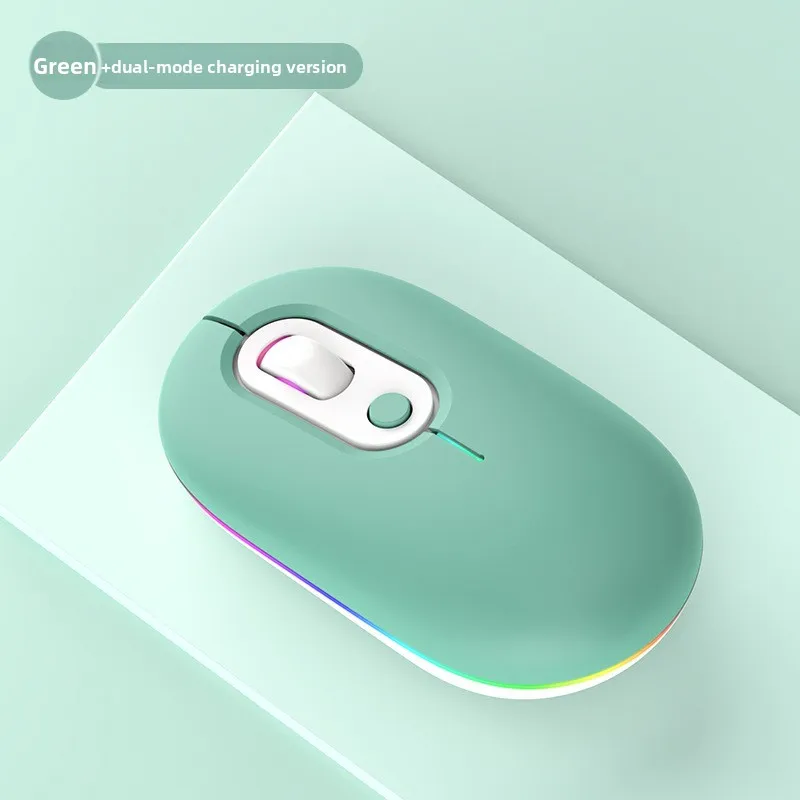 

Wireless Mouse Aesthetically Pleasing Office Rechargeable Laptop Silent Bubble Bluetooth
